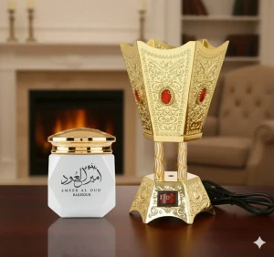 👉 مبخرة كهربائية مع بخور أمير العود – تجربة عطرية فاخرة