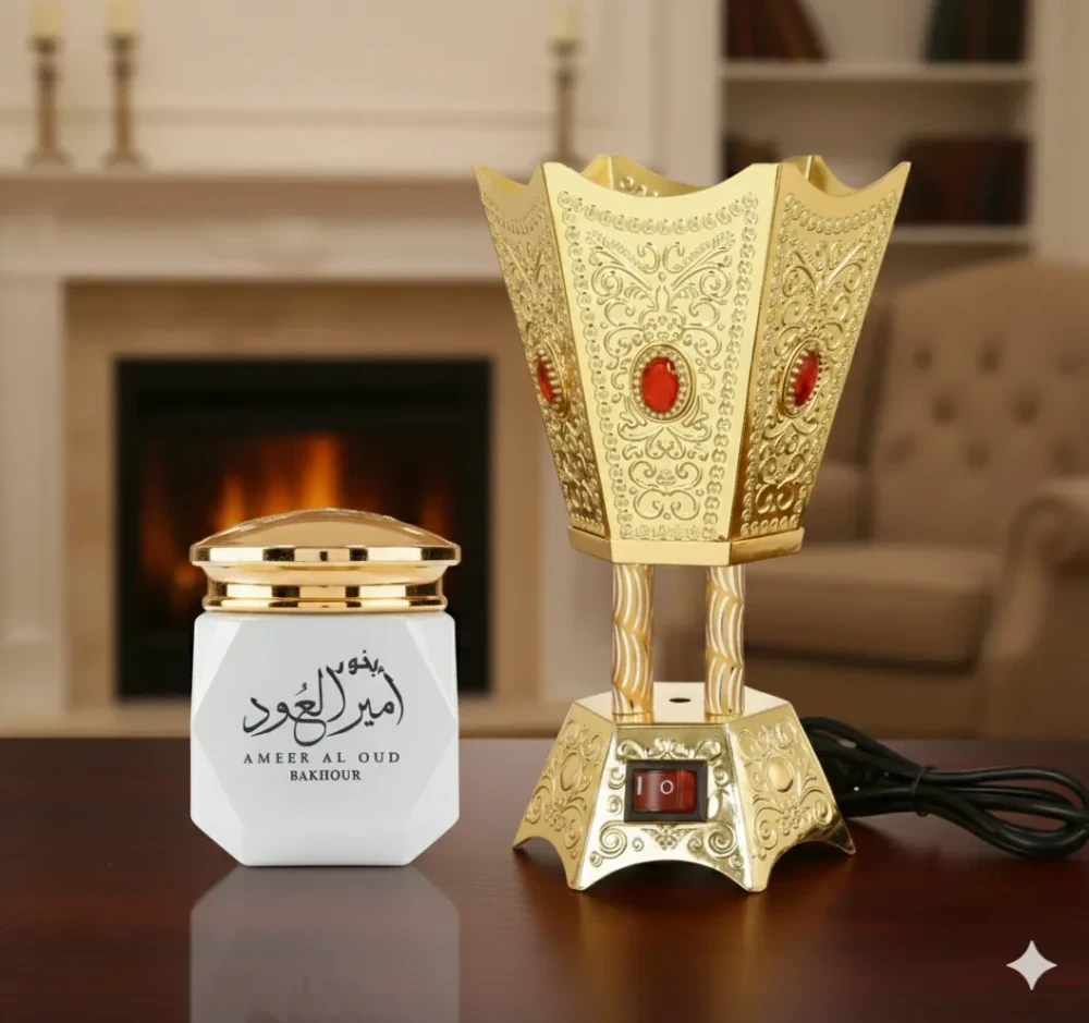👉 مبخرة كهربائية مع بخور أمير العود – تجربة عطرية فاخرة